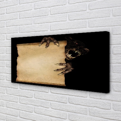 Quadro em tela Carta de personagem assustadora