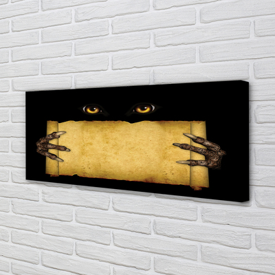 Pintura em tela Olhos de cartão dedos