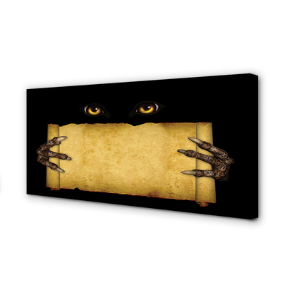 Pintura em tela Olhos de cartão dedos