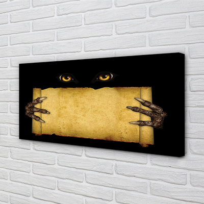 Pintura em tela Olhos de cartão dedos