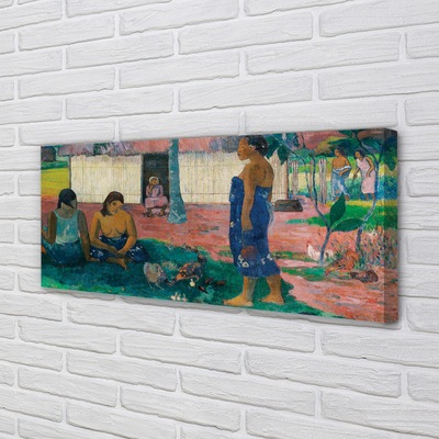 Quadro em tela No te aha oe riri (Por que você está com raiva?) - Paul Gauguin