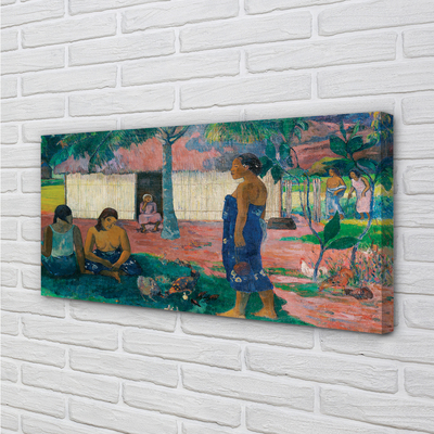 Quadro em tela No te aha oe riri (Por que você está com raiva?) - Paul Gauguin