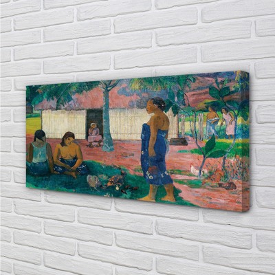 Quadro em tela No te aha oe riri (Por que você está com raiva?) - Paul Gauguin