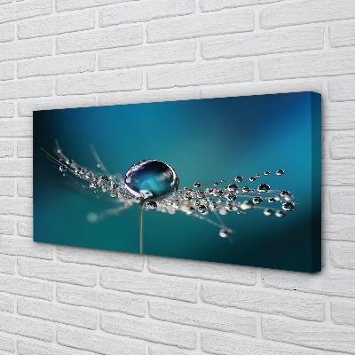 Pintura em tela Macro de gotas de dente-de-leão