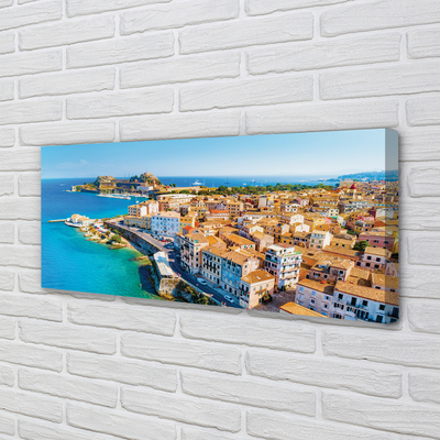 Quadro em tela Costa da cidade do mar da Grécia