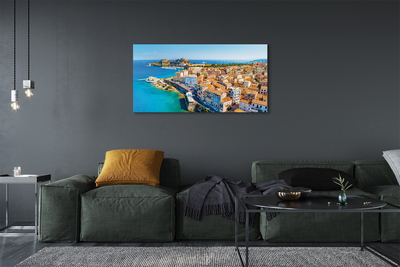 Quadro em tela Costa da cidade do mar da Grécia