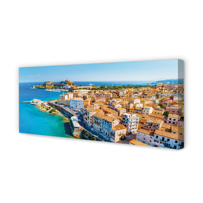 Quadro em tela Costa da cidade do mar da Grécia