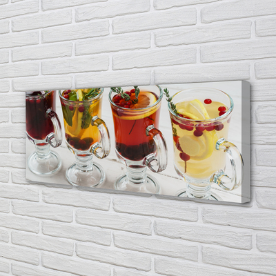 Pintura em tela Chá de inverno ervas frutas