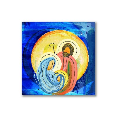 Quadro de parede em tela Natal Abstração Família Inverno