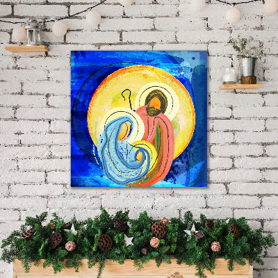 Quadro de parede em tela Natal Abstração Família Inverno