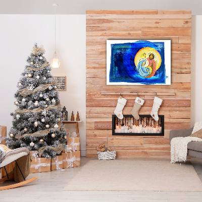 Quadro de parede em tela Natal Abstração Família Inverno