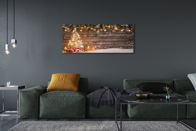 Quadro em tela Decorações de neve para árvores de Natal