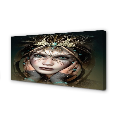 Pintura em tela Mulher de olhos azuis