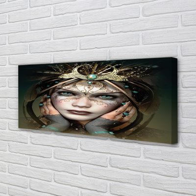 Pintura em tela Mulher de olhos azuis