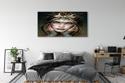 Pintura em tela Mulher de olhos azuis