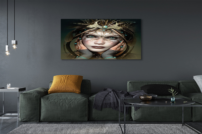 Pintura em tela Mulher de olhos azuis