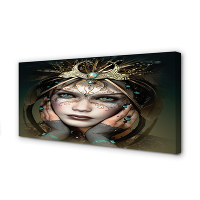 Pintura em tela Mulher de olhos azuis