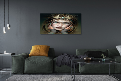 Pintura em tela Mulher de olhos azuis