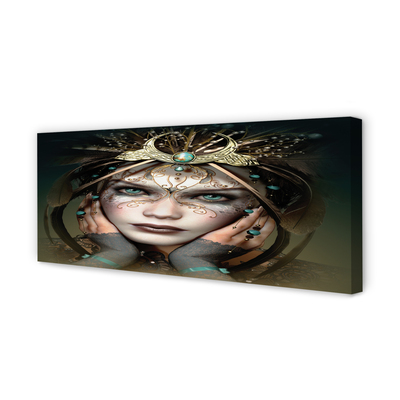 Pintura em tela Mulher de olhos azuis