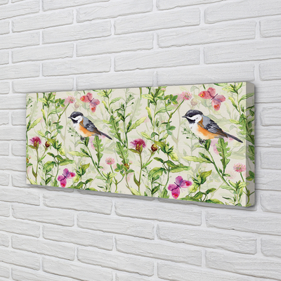 Pintura em tela Um pássaro na grama