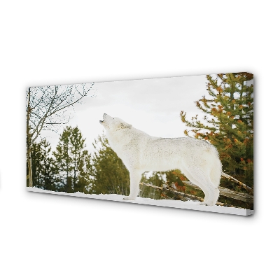 Pintura em tela Floresta de inverno do lobo