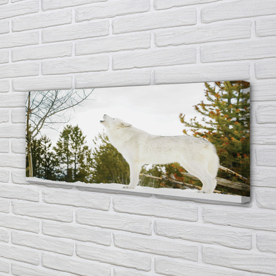 Pintura em tela Floresta de inverno do lobo