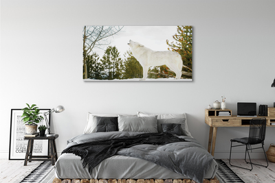Pintura em tela Floresta de inverno do lobo