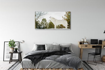 Pintura em tela Floresta de inverno do lobo