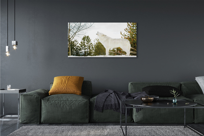 Pintura em tela Floresta de inverno do lobo