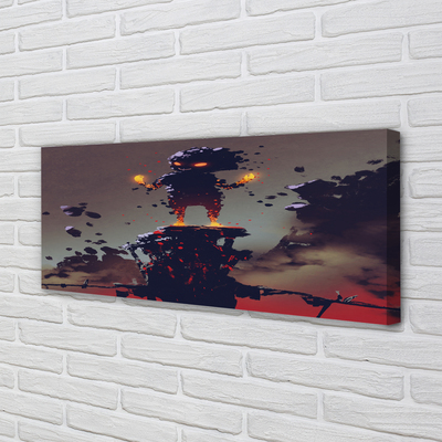 Quadro em tela Figura fumaça fogo