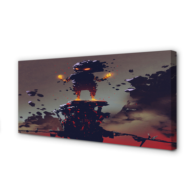 Quadro em tela Figura fumaça fogo