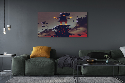 Quadro em tela Figura fumaça fogo