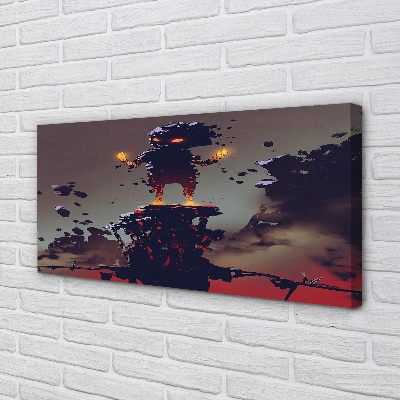 Quadro em tela Figura fumaça fogo