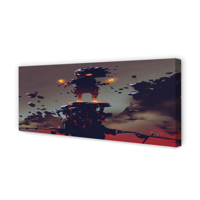 Quadro em tela Figura fumaça fogo