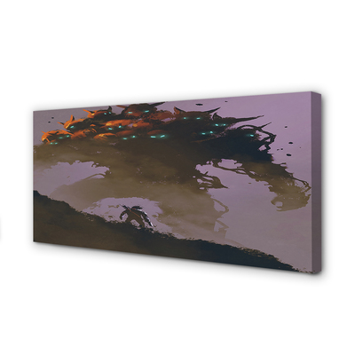 Pintura em tela Homem uma figura assustadora com cabeças