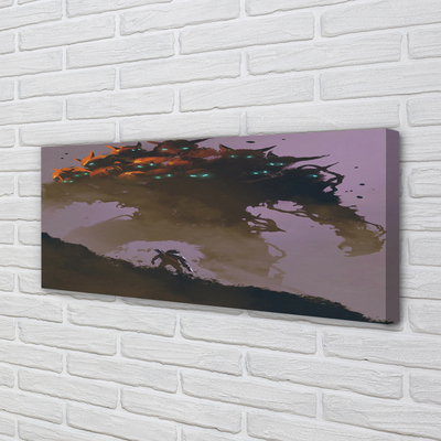 Pintura em tela Homem uma figura assustadora com cabeças