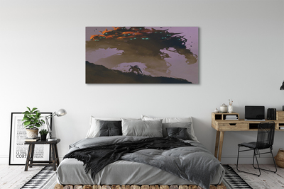 Pintura em tela Homem uma figura assustadora com cabeças