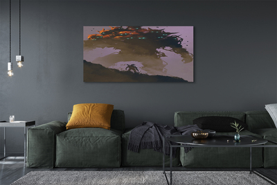 Pintura em tela Homem uma figura assustadora com cabeças