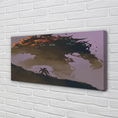 Pintura em tela Homem uma figura assustadora com cabeças