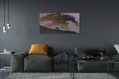 Pintura em tela Homem uma figura assustadora com cabeças