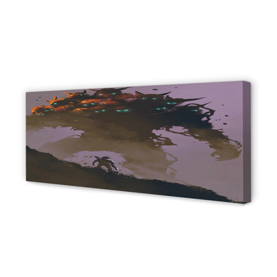 Pintura em tela Homem uma figura assustadora com cabeças