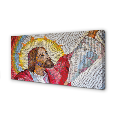 Pintura em tela Jesus Mosaico