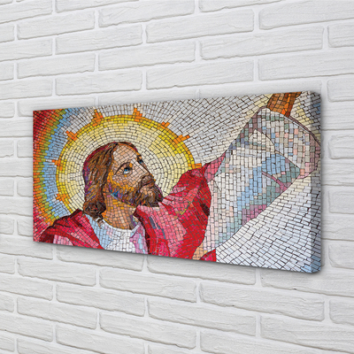 Pintura em tela Jesus Mosaico
