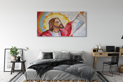 Pintura em tela Jesus Mosaico