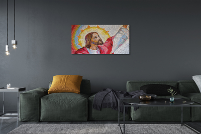 Pintura em tela Jesus Mosaico