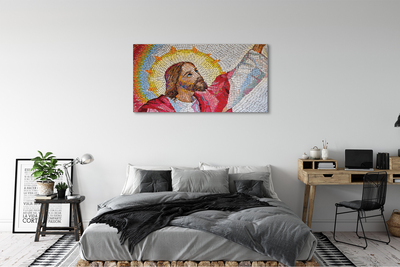 Pintura em tela Jesus Mosaico