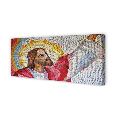 Pintura em tela Jesus Mosaico