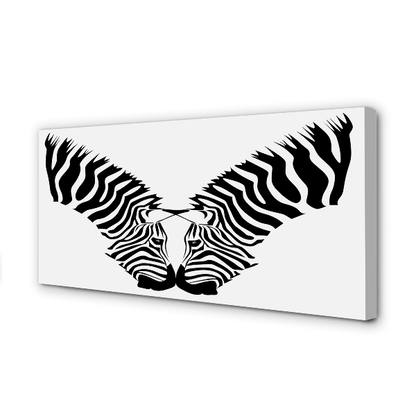 Pintura em tela Imagem espelhada de uma zebra