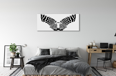 Pintura em tela Imagem espelhada de uma zebra