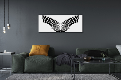 Pintura em tela Imagem espelhada de uma zebra